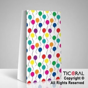 BOLSITA PAPEL GLOBOS MULTICOLOR 12X24CM x 10